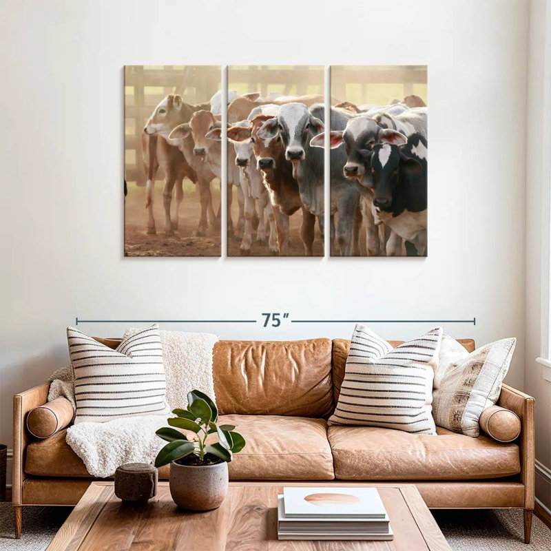 Jersey Cow Line Up, 36" H x 57" W