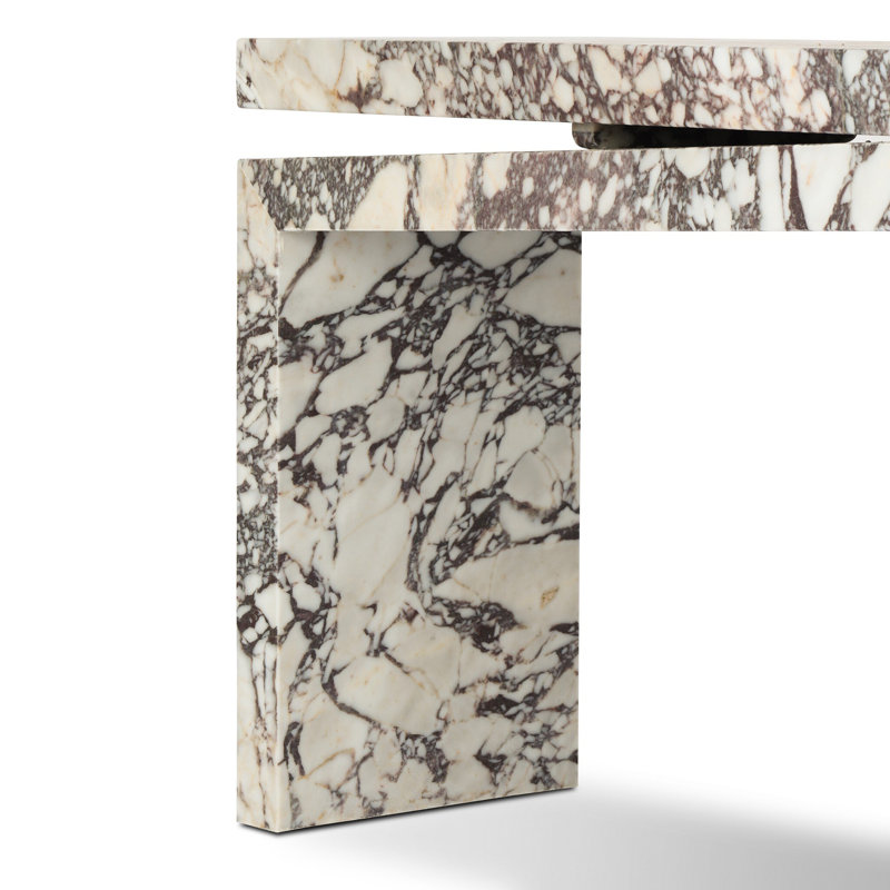 Henn 78.75 in. Marble Console Table