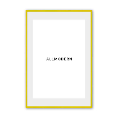 Sunburst Yellow All Modern Wall Frame Yellow Solid Wood Picture Frame with Mat