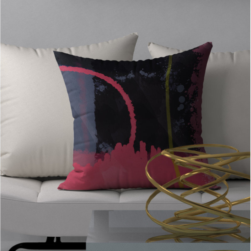  Housse et insert de coussin carré Energy Plum, 18" x 18"
