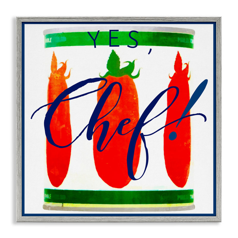 Oui, chef en conserve, estampe numérique encadrée par Graffi *ee Studios, Estampe numérique Farmhouse, H 24 po x l 24 po