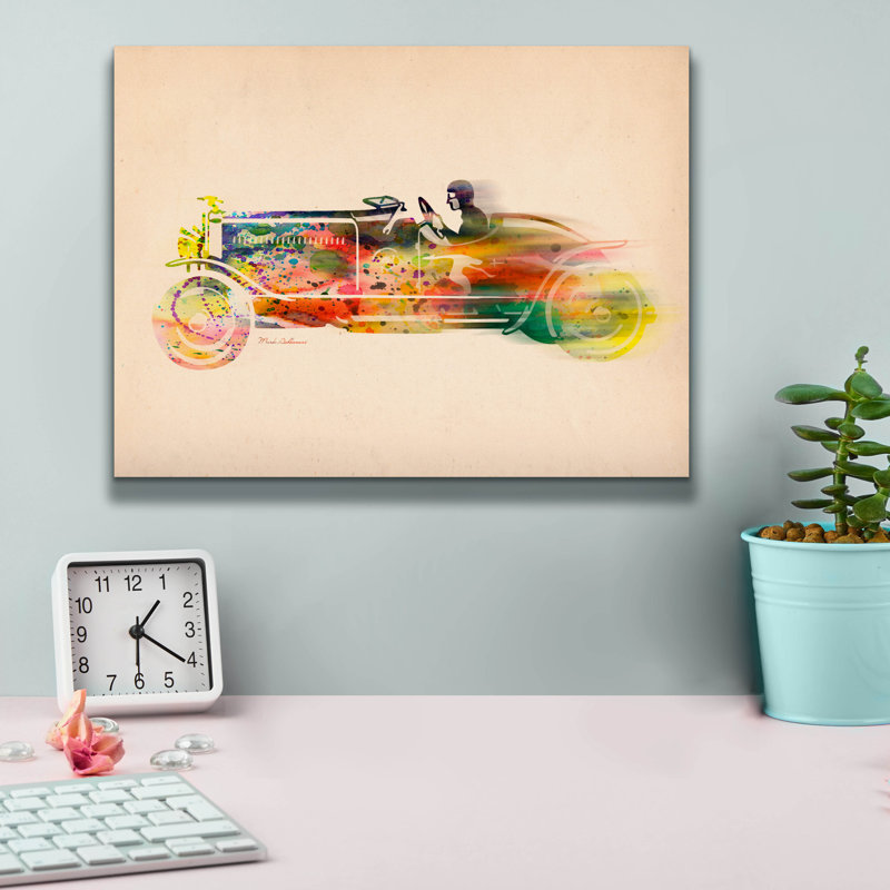 «Folsfagen Car 4» par Mark Ashkenazi, art mural sur toile, H 12 po x l 16 po x P 0,75 po