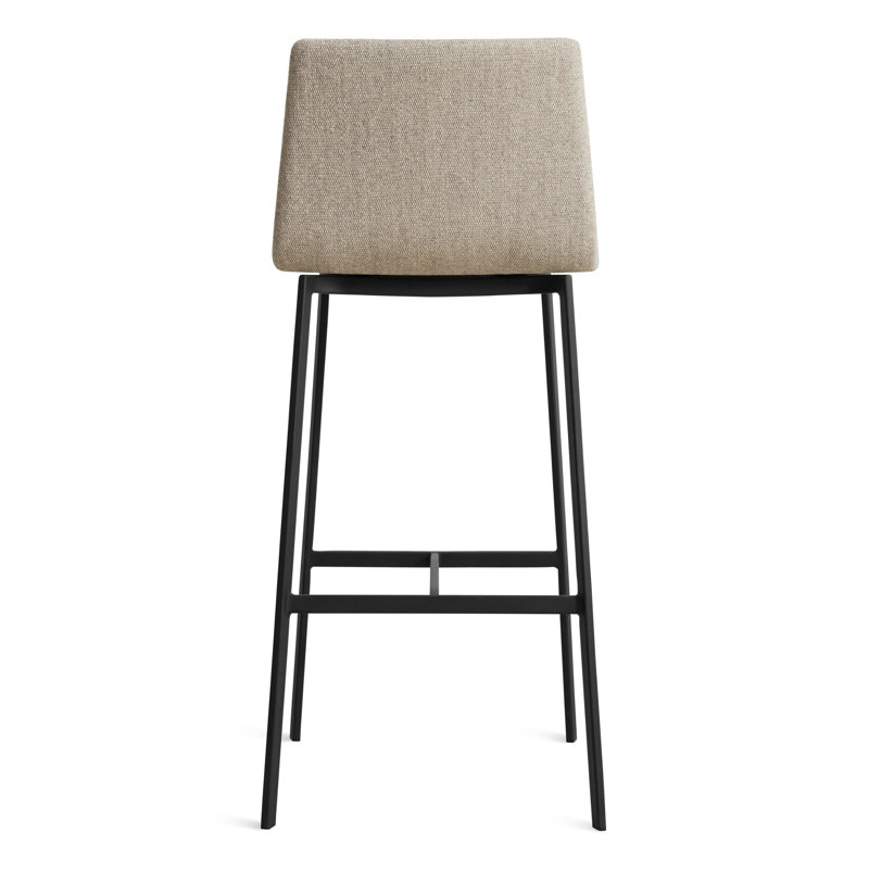 Between Us Stool, Tait Stone Textured Basketweave, Black, Bar Stool (31" Seat Height)