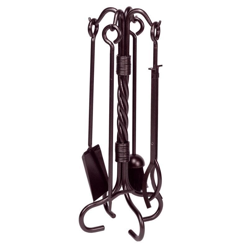 Ensemble d'outils de foyer en acier Daiton, Bronze
