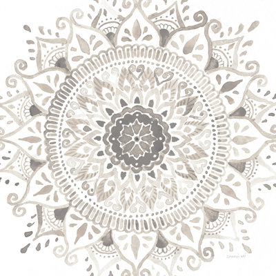 «Mandala Delight I Neutral Crop» par Danhui Nai, impression sur toile non encadrée