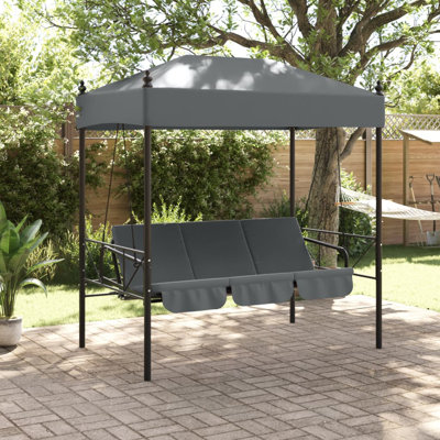 Banc de patio avec auvent en acier Arlmont & Co.