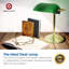 Lampe de bureau classique avec base en laiton poli et abat-jour vert Kirt