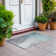 Machine Washable Indoor/Outdoor Xhevrie Seafoam Rug