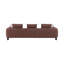 Canapé de 109,4 po avec 6 coussins, tweed marron