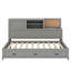 Lit de jour en bois Jacksten avec 3 tiroirs, tablette souple supérieure, tablette, prises et ports USB-285587813-285587818