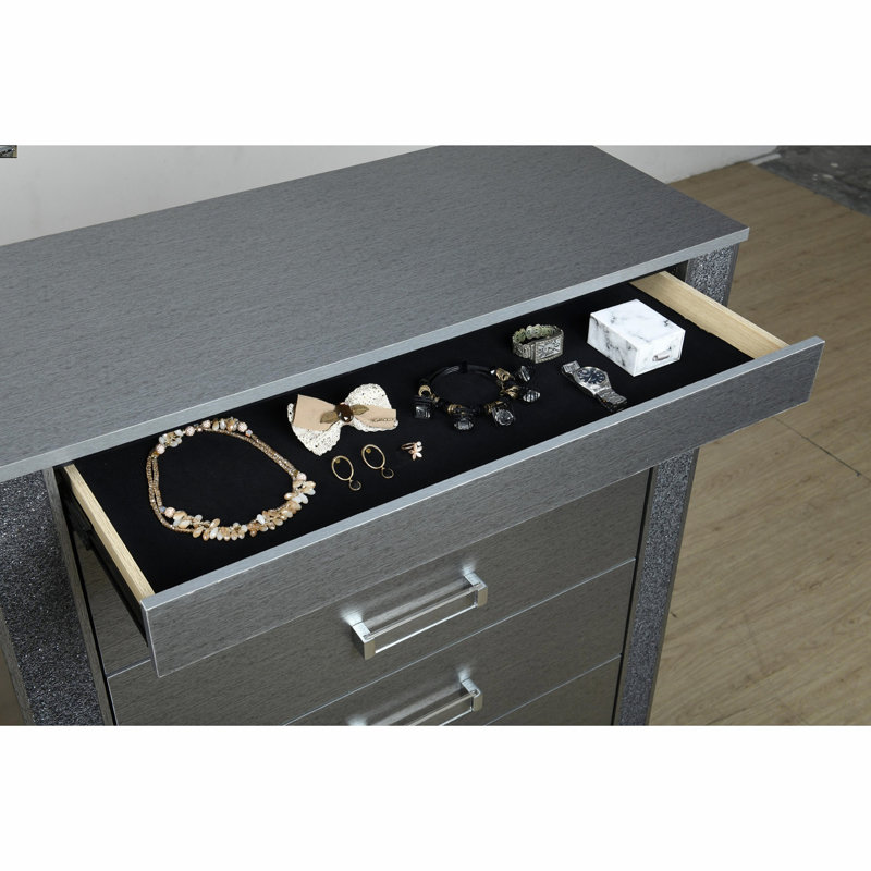Coffre de rangement avec compartiment à bijoux caché pour chambre à coucher