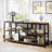 709 Inch Extra Long 3-Tier Industrial Console Table For Living Room, Perfect For Display And Storage