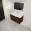 Meuble-lavabo mural moderne 36 po avec lavabo en résine