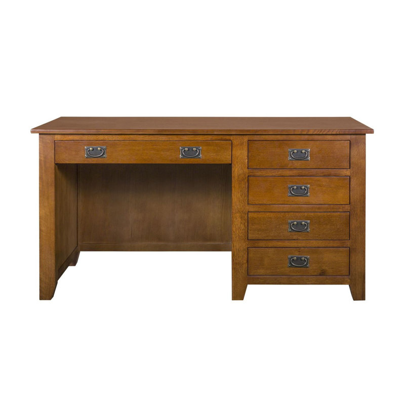 Arts And Crafts Solid Wood Top Library Desk