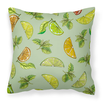 Coussin intérieur/extérieur citrons, limes et oranges