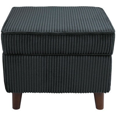 18.5" W Upholstered Corduroy Ottomans for Living Room,Bedroom,Storage Footstools Seating