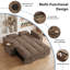 Canapé-lit futon convertible de 65 po de largeur avec canapé-lit, table d'appoint, ports USB et accoudoirs de rangement de type C-1747841022