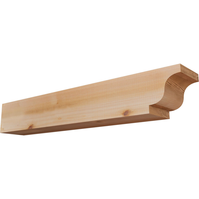 Queue de chevron lisse Newport, Cèdre rouge, H 6 po x l 36 po x P 5,5 po