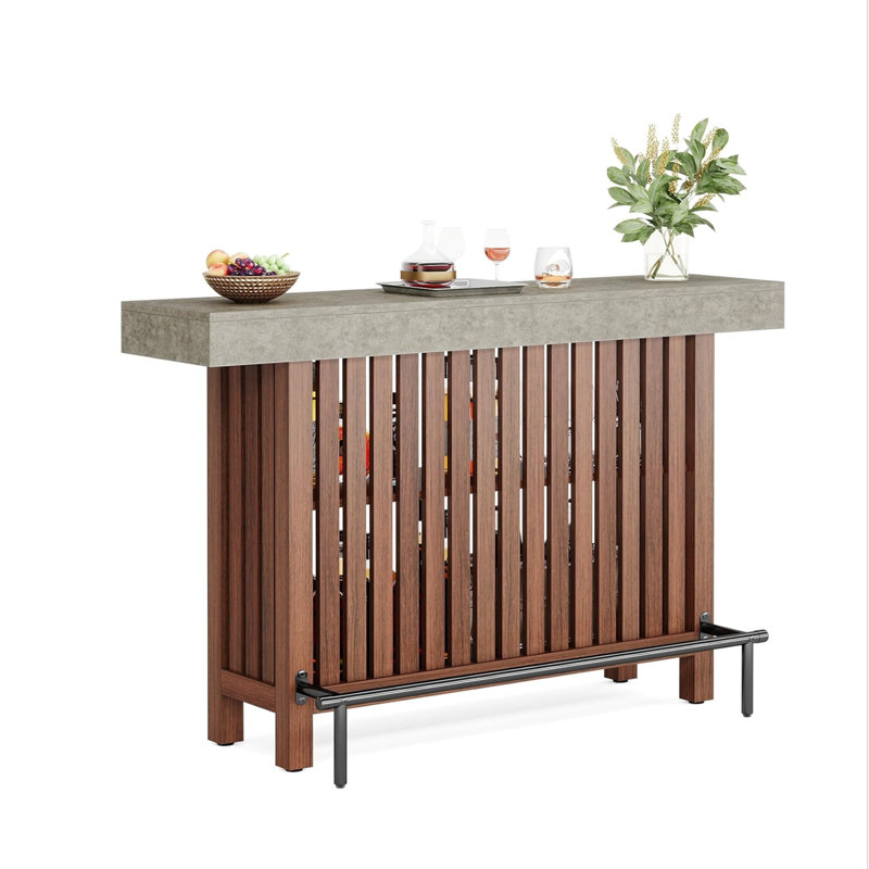 Ensemble de bar pour la maison 62,99 "rouge brun et gris en ciment