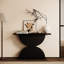 Console de 47 po en bois à texture martelée 47 po avec DEL, parfaite pour un décor de salon contemporain, une utilisation multi-scène, une installation rapide et des outils