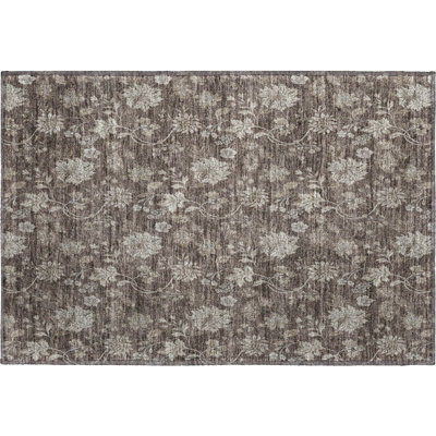 Premium Machine Washable Prisco Chocolate Rug