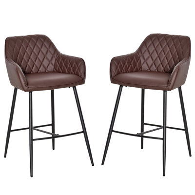 Dray Upholstered Counter Stool with Metal Frame