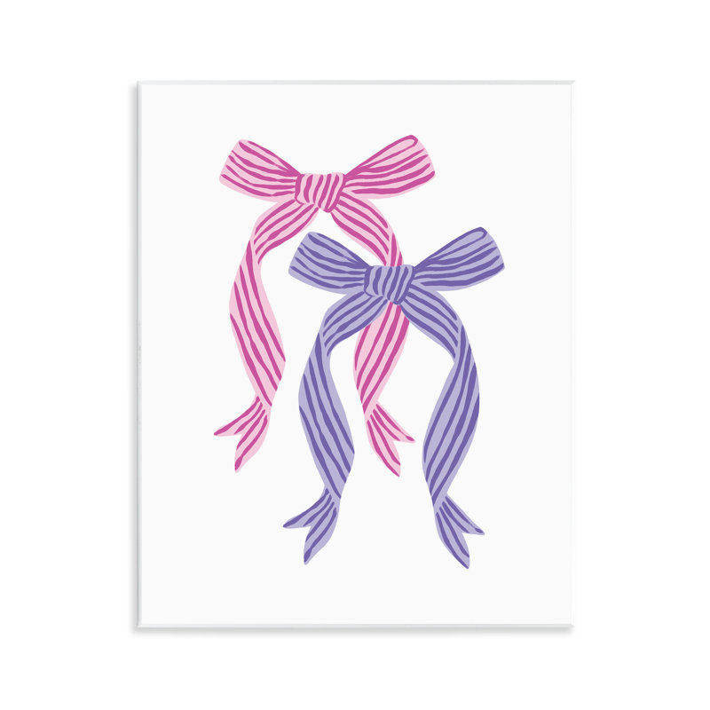 Plaque murale rose et mauve à double nœud, design par Krissy Mast