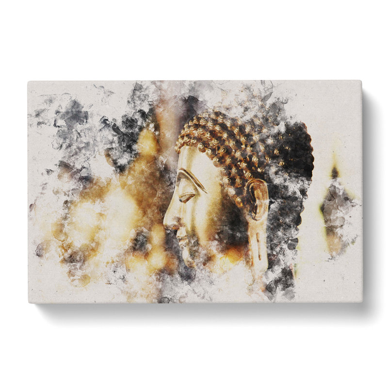 Buddha Statue Vol.5 - Wrapped Canvas Painting, 60cm H x 91cm W x 3cm D