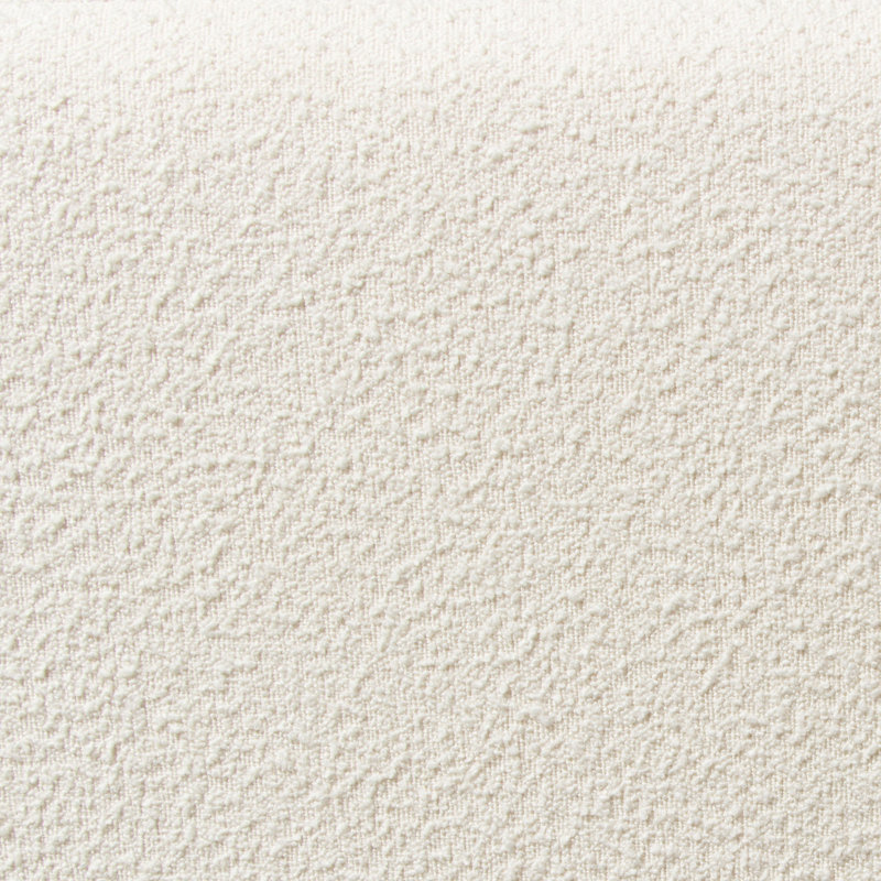 Ivory Boucle Accent Chair with Black Metal Frame