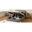 Gorgeous Upholstered Platform Bed With Hydraulic Storage Option - Grey Fleece And