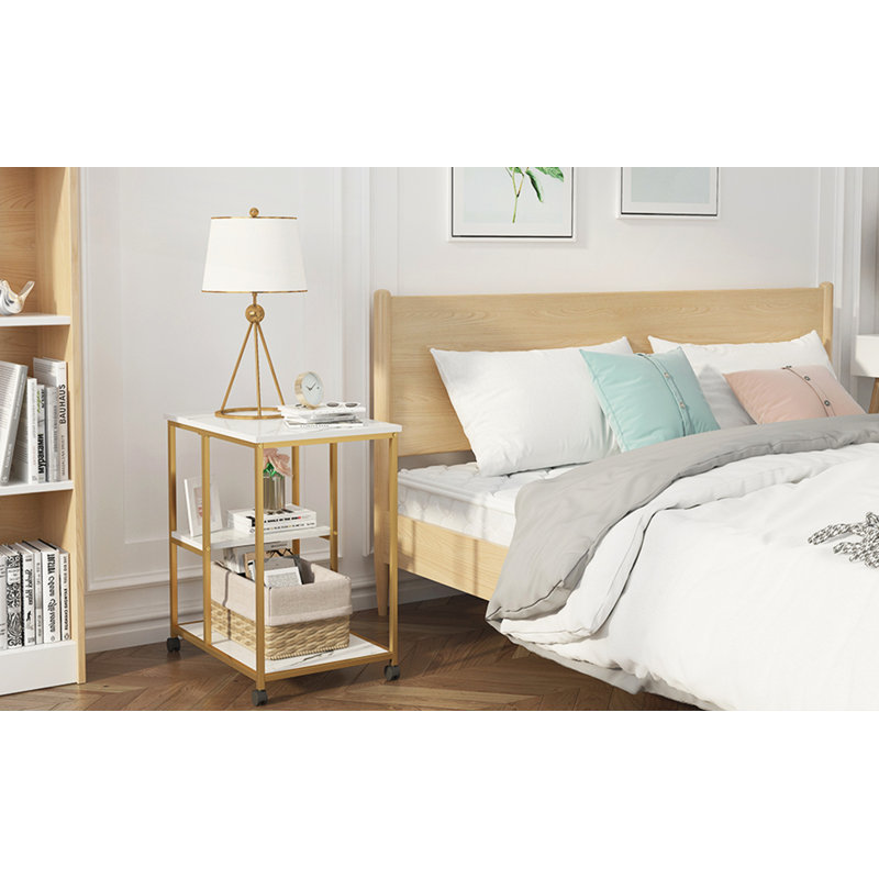 3-Tier Utility Storage Cart with Waterproof Shelves and Swivel Wheels for Home Organization and Multi-Functional Use