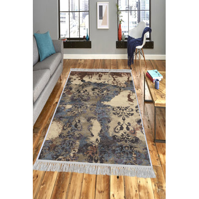 Luxurious Velvet Area Rug (4.6 x 7.2 ft), 100% Antibacterial Fabric, Non-Slip Cotton Backing, Pile Height: 0.4 in | Machine Washable, 3D Digital Print Design | Perfect for Living Room & Bedroom Decor, Soft & Durable
