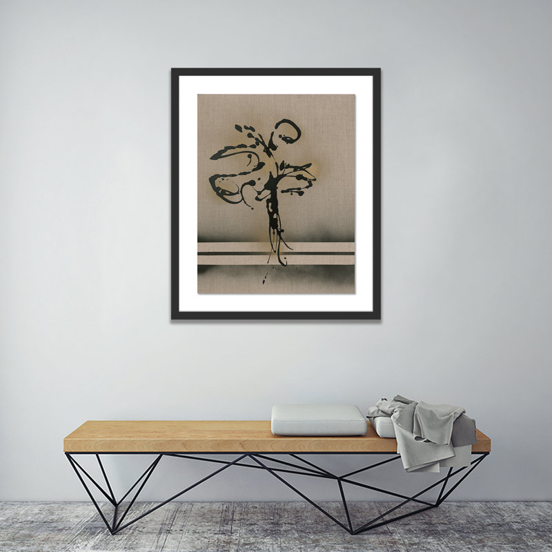 Floral Gold Leaves Painting by Donna Bernstein, Black, 48" H x 40" W x 2.5" D