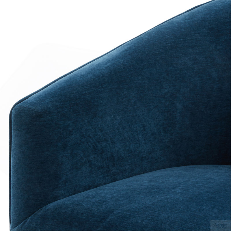 Chaise pivotante à jupe Earl Baltic, Bleu