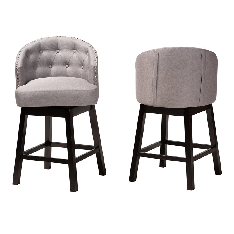 Tabouret de comptoir 27 po Yehiel, Gris