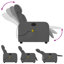  Fauteuil de massage inclinable gris foncé