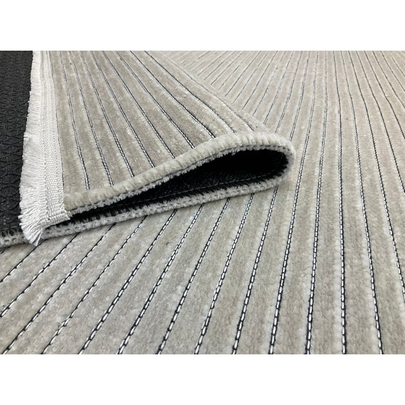 Aundrey Solid Colour Chenille Area Rug, Rectangle 25' x 6'8"