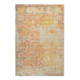 Distressed Homage Hand Knotted Wool Geometric Area Rug