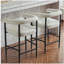 Ensemble de 2 tabourets de bar modernes en tissu de velours, tabouret de bar avec structure en métal et accoudoirs, tabouret de bar pour îlot de cuisine, restaurant