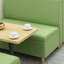 Banc de rangement rembourré en similicuir Cafe