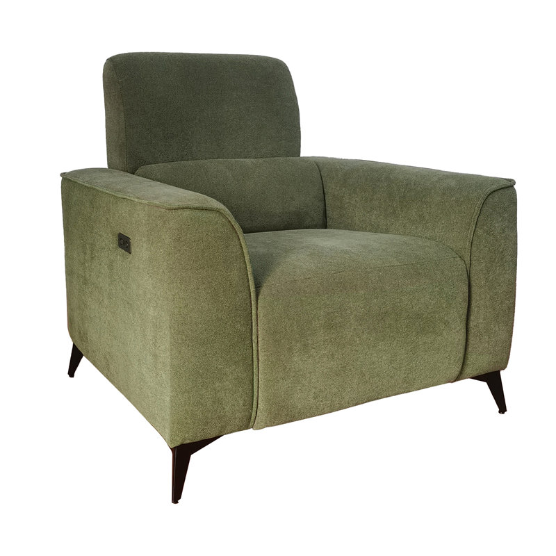 Fauteuil inclinable électrique moderne avec repose-pieds réglable vert l 39,5 po Jastin, Vert