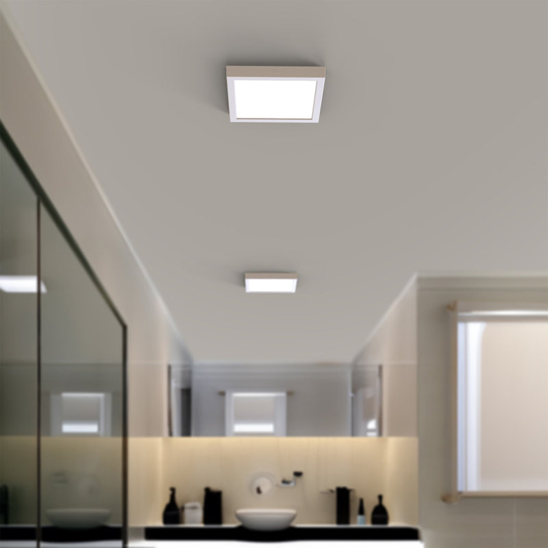 KODA Pro Series Square LED Ceiling Light with Adjustable White Color (2-pack), 0.70"H x 6.30"W x 6.30"D