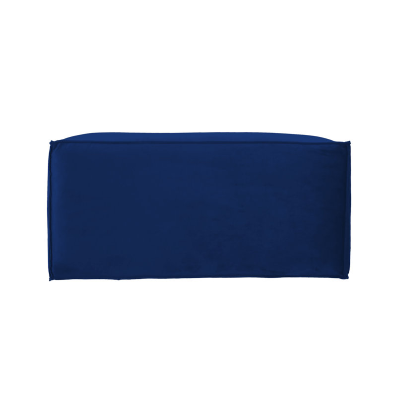 Microfiber & Vinyl Overstuffed 36" x 24" Rectangle Ottoman, 16"H, Eclipse