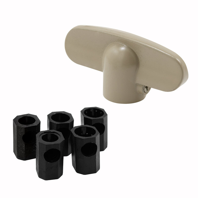 Prime-Line Universal, Tee-Crank Casement Window Handle, Driftwood