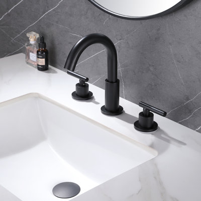 RBROHANT Widespread Faucet 2-handle Bathroom Faucet & Reviews | Wayfair
