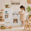 Teamson Kids Little Chef Charlotte 2-Piece Wooden Play Kitchen with Ice Dispenser, Sink & Refrigerator