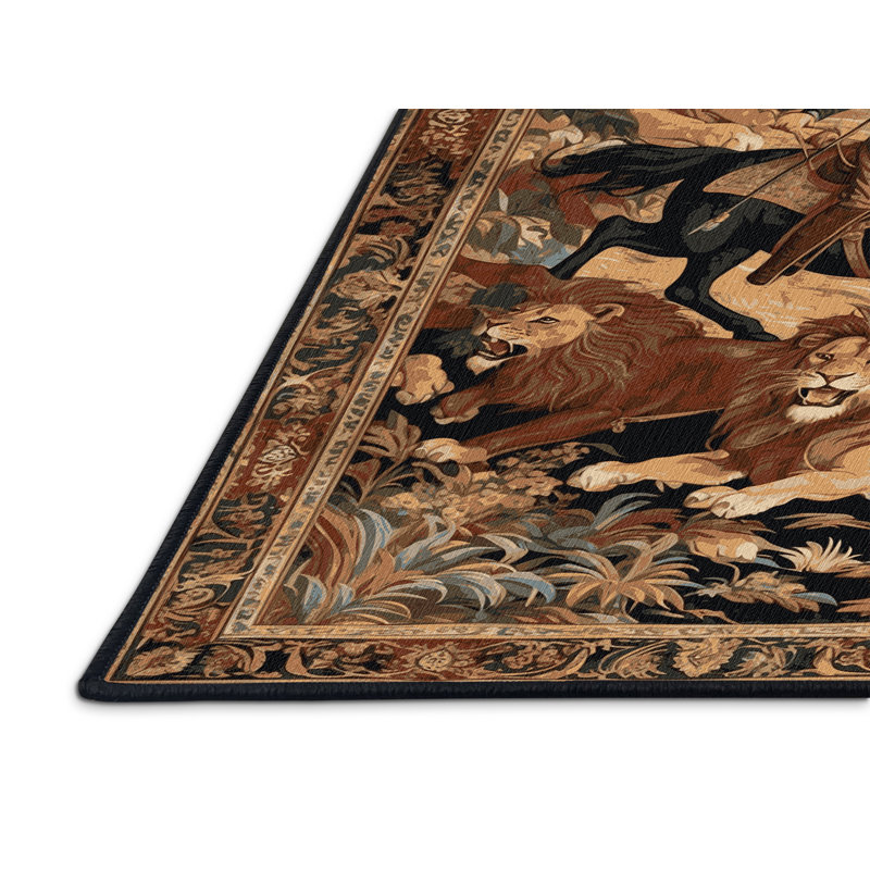 Tapis brun lavable à la machine