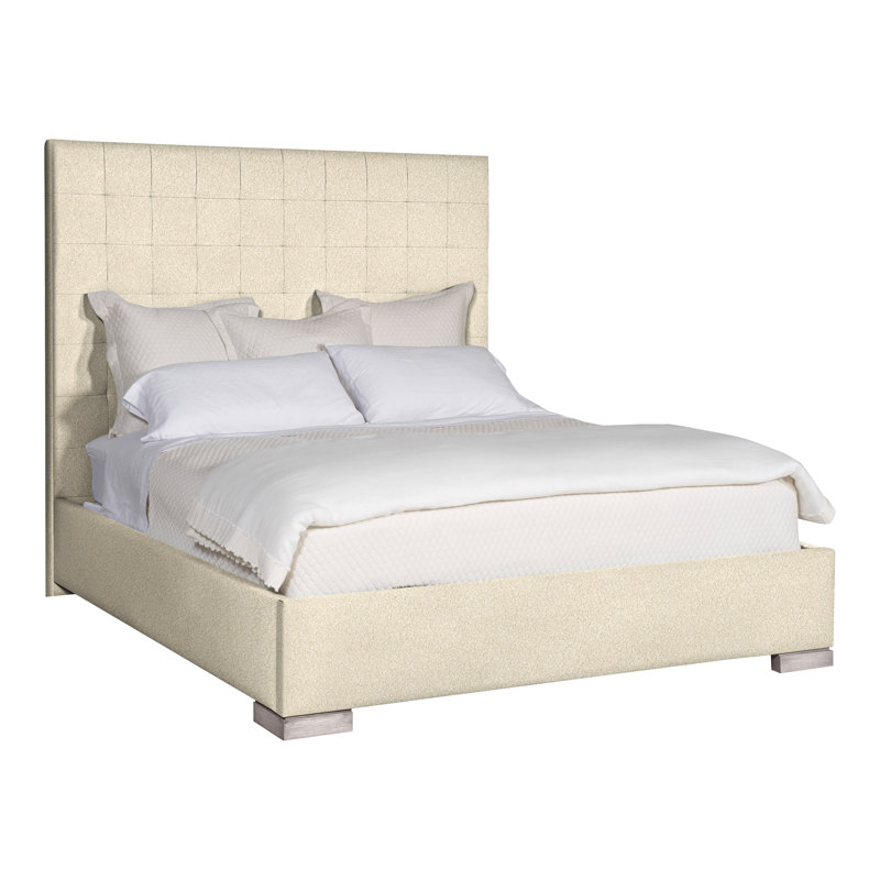Wyeth Upholstered Bed, Kimoni Natural, Queen, Dove Gray