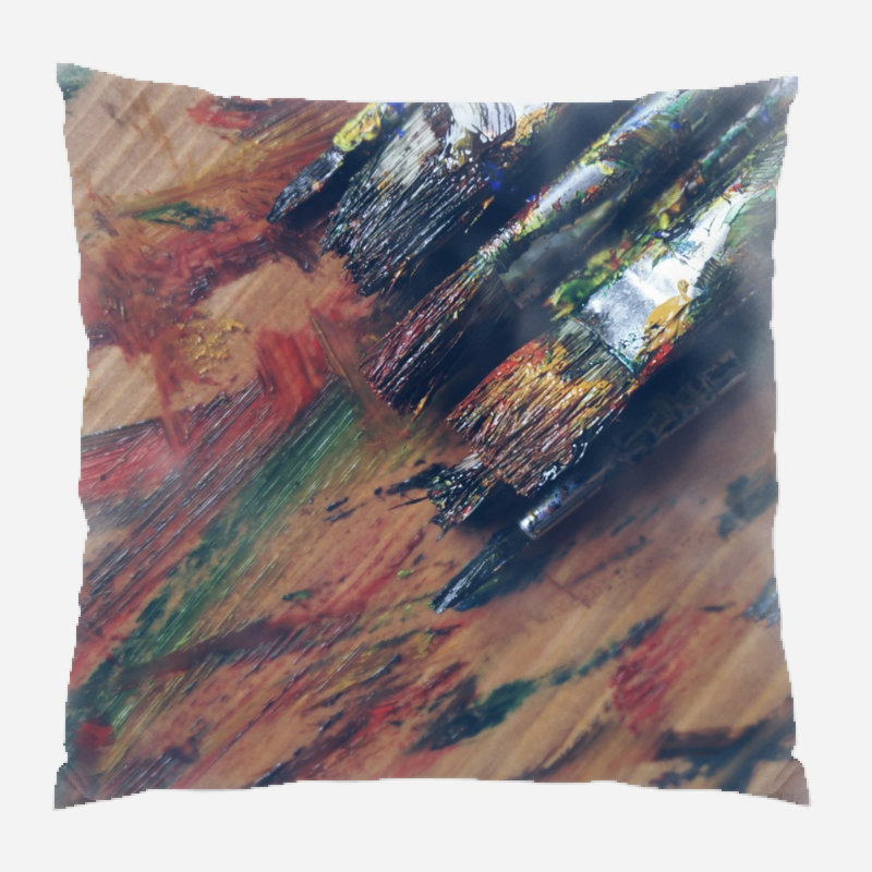 Coussin décoratif art Birchfield, Microsuède, Intérieur
