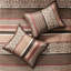 Courtepointe rouge / double avec 5 pièces géométriques et coussins décoratifs, literie-129844857-129844858